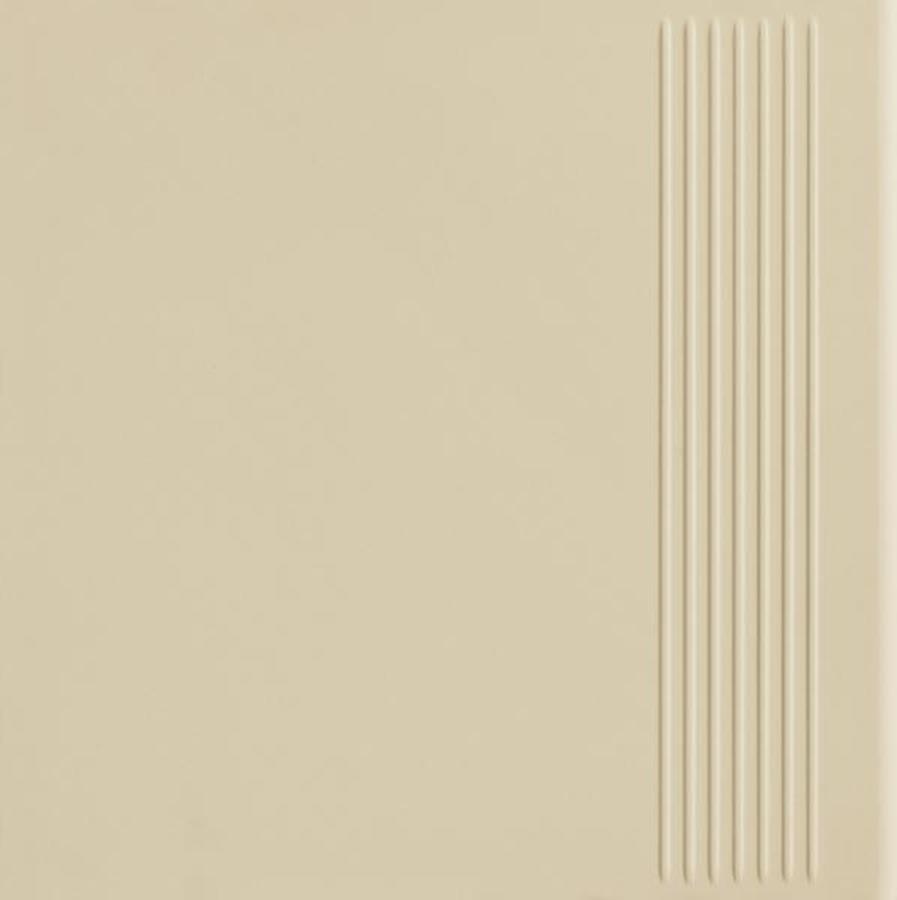 BAZO BEIGE STOPNICA PROSTA GRES MONOKOLOR MAT. 30X30