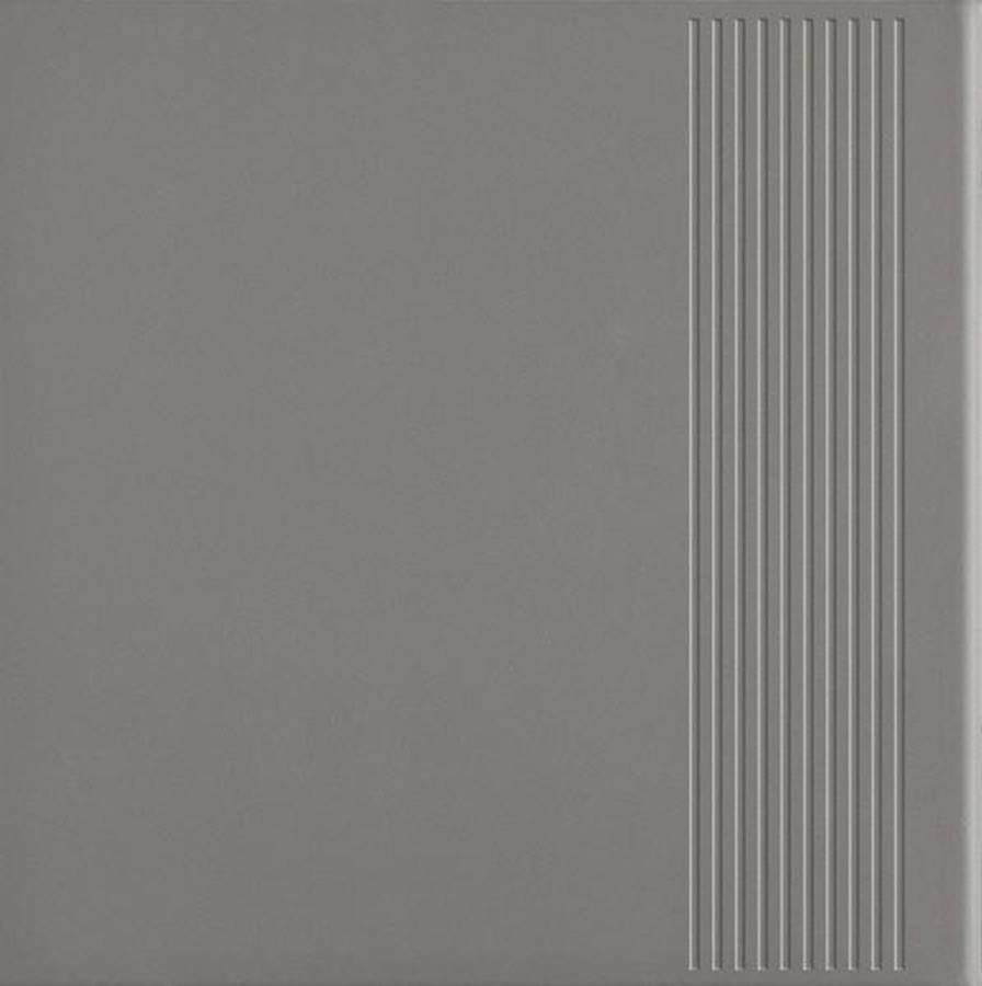 BAZO NERO STOPNICA PROSTA GRES MONOKOLOR MAT. 30X30