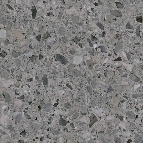 TERAZZO GRAPHITE GRES SZKL. REKT. MAT. STOPNICA Z RYFLAMI 59,8X59,8