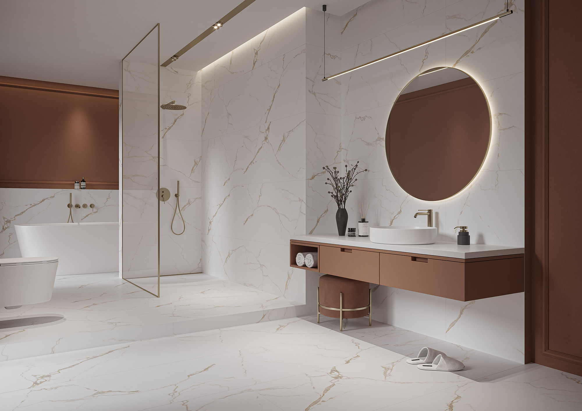 Opus Beige - aranżacja łazienki